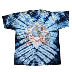 1980s vintage tye dye Chapman graphics moon star sun horses psychedelic t shirt